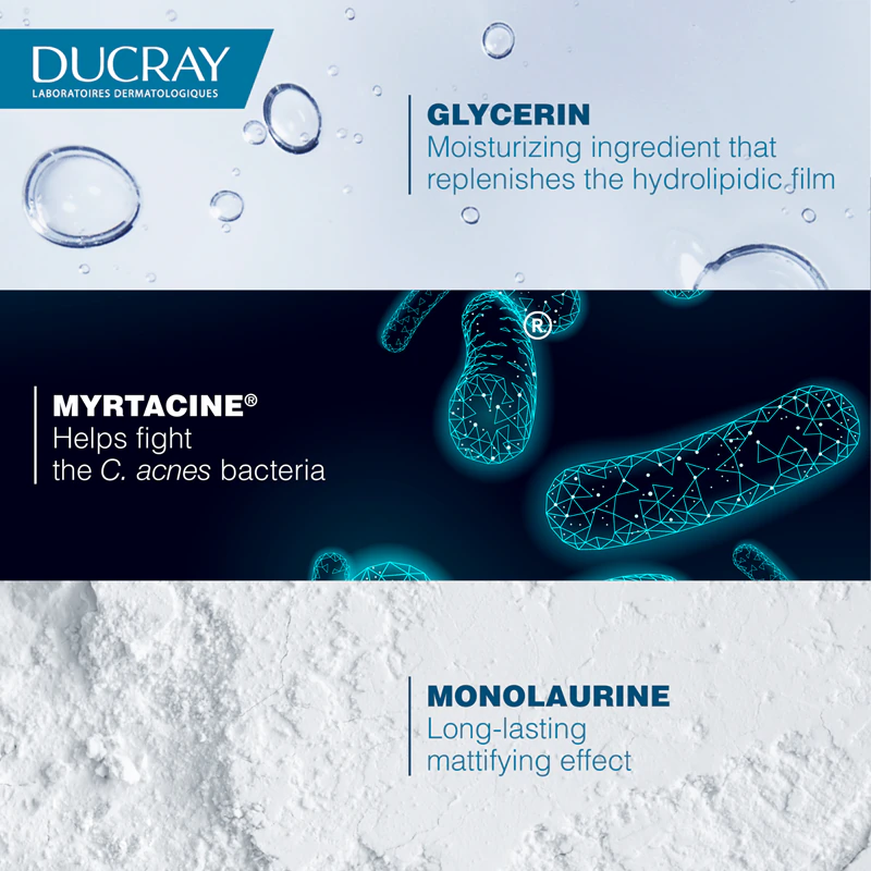 Ducray Keracnyl Gel espumante para pele oleosa e com tendência acneica
