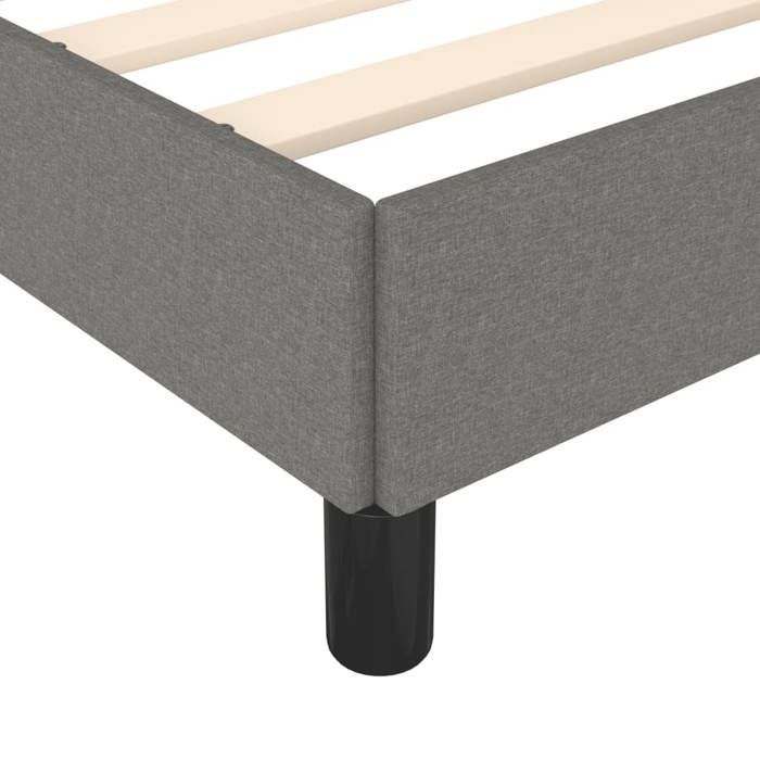BEST Volwassenenbed/Lattenbodem Grijs, Bedframe - zonder matras - donkergrijs 120 x 190 cm stof Nov694975