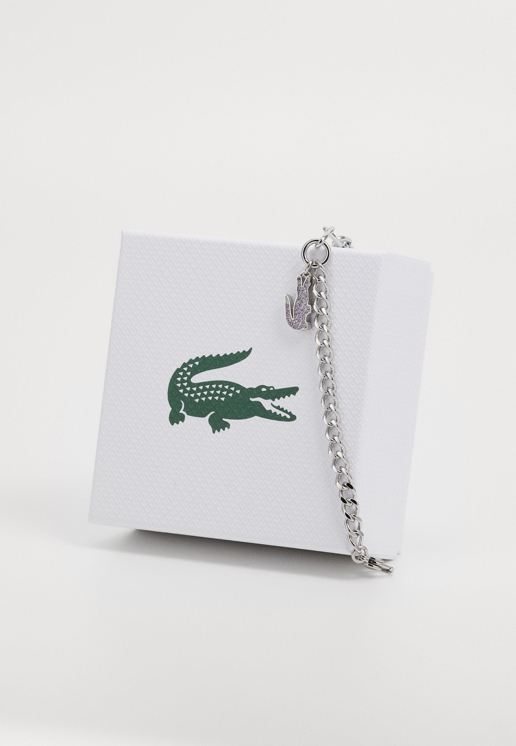 Lacoste CROCODILE UNISEX - Armband - zilverkleurig