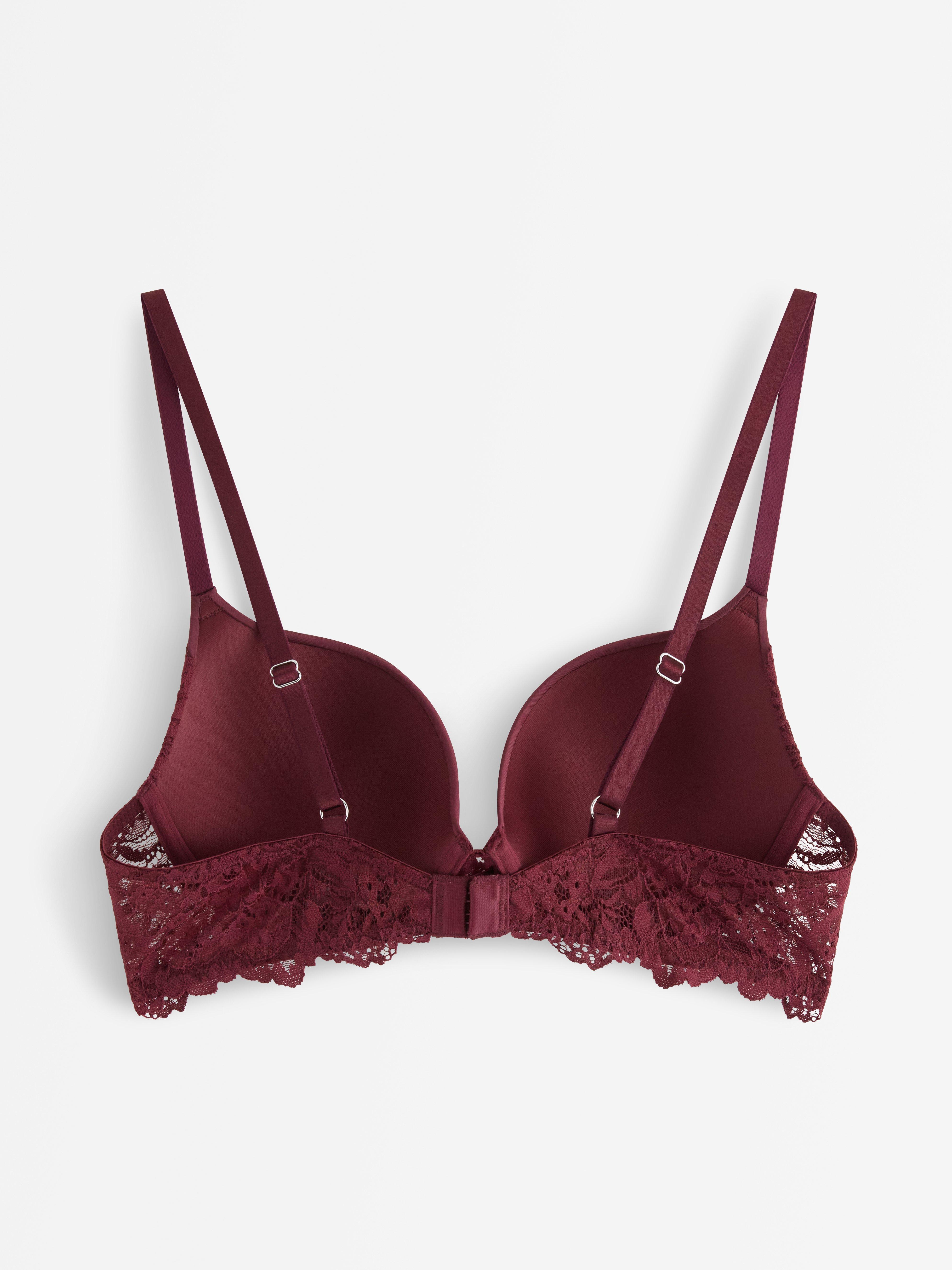 Malva push up-bh med spets Rojo Oscuro Polvoriento