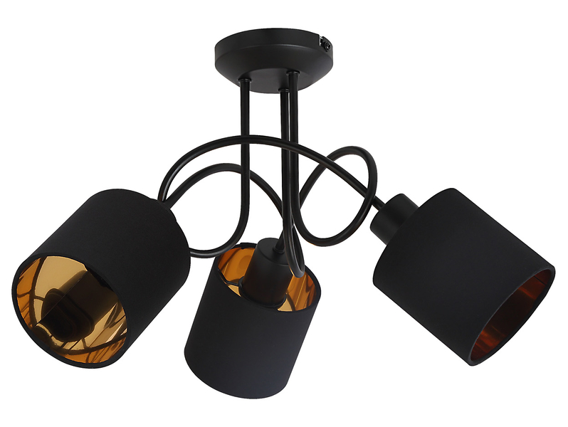 Lampa sufitowa Momax Goldi 3-punktowa metalowa czarna