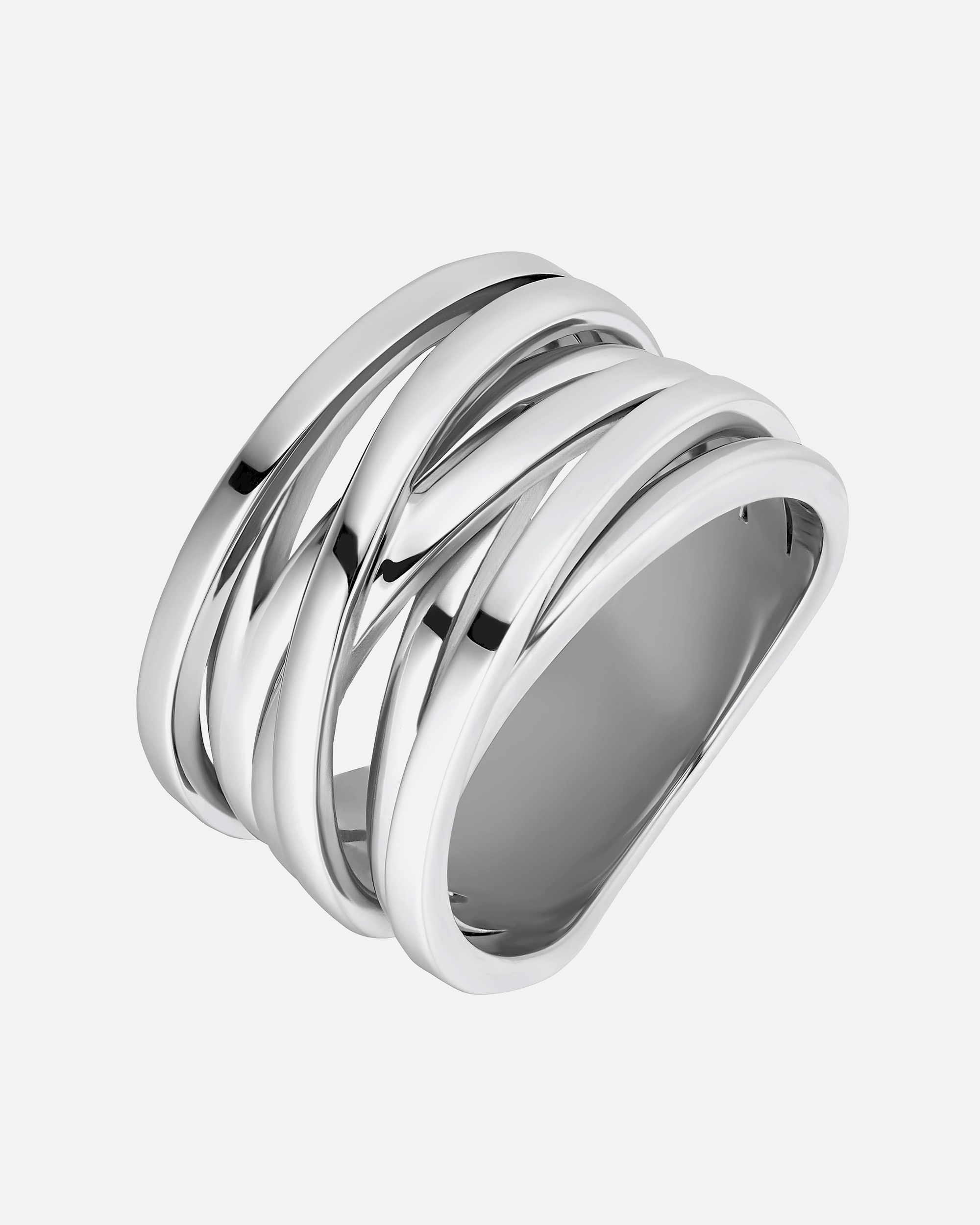 Heideman Bague Serpi couleur argentée polie