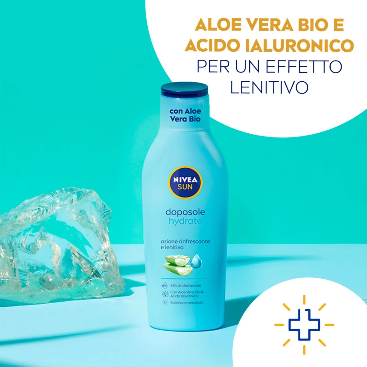 Loção pós-sol Nivea Sun Hydrate 200 ml refrescante e hidratante