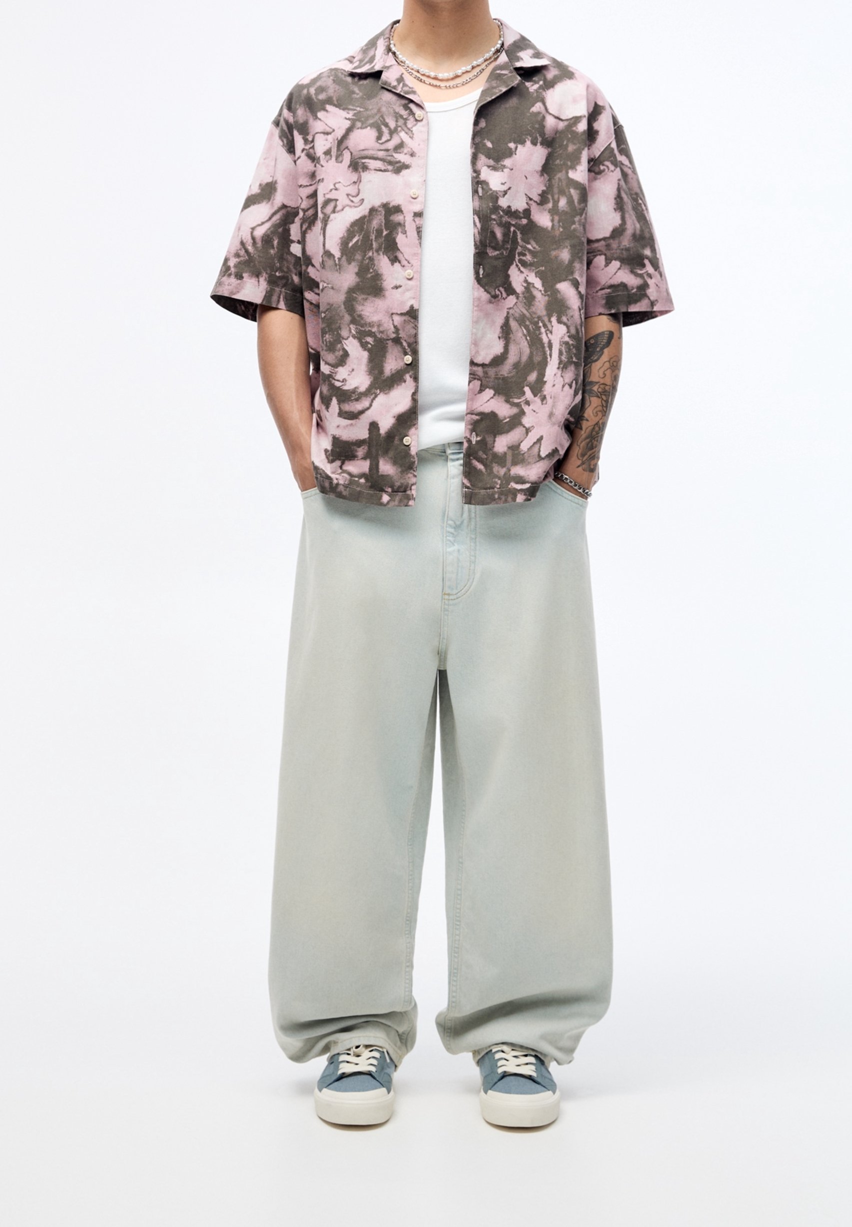 Chemise PULL&BEAR - rose