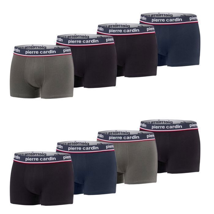 Pierrecardin Boxer Homme  Caleçon Homme - Noir  (Lot de 8)