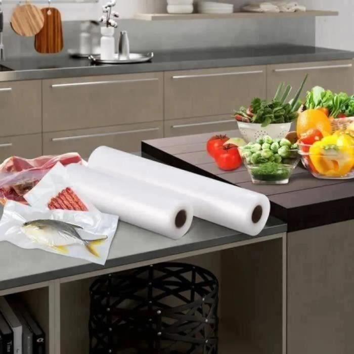 Bolsas para vacío - Paquete de 6 rollos - 20x500cm - 28x500cm - Nylon PE impermeable