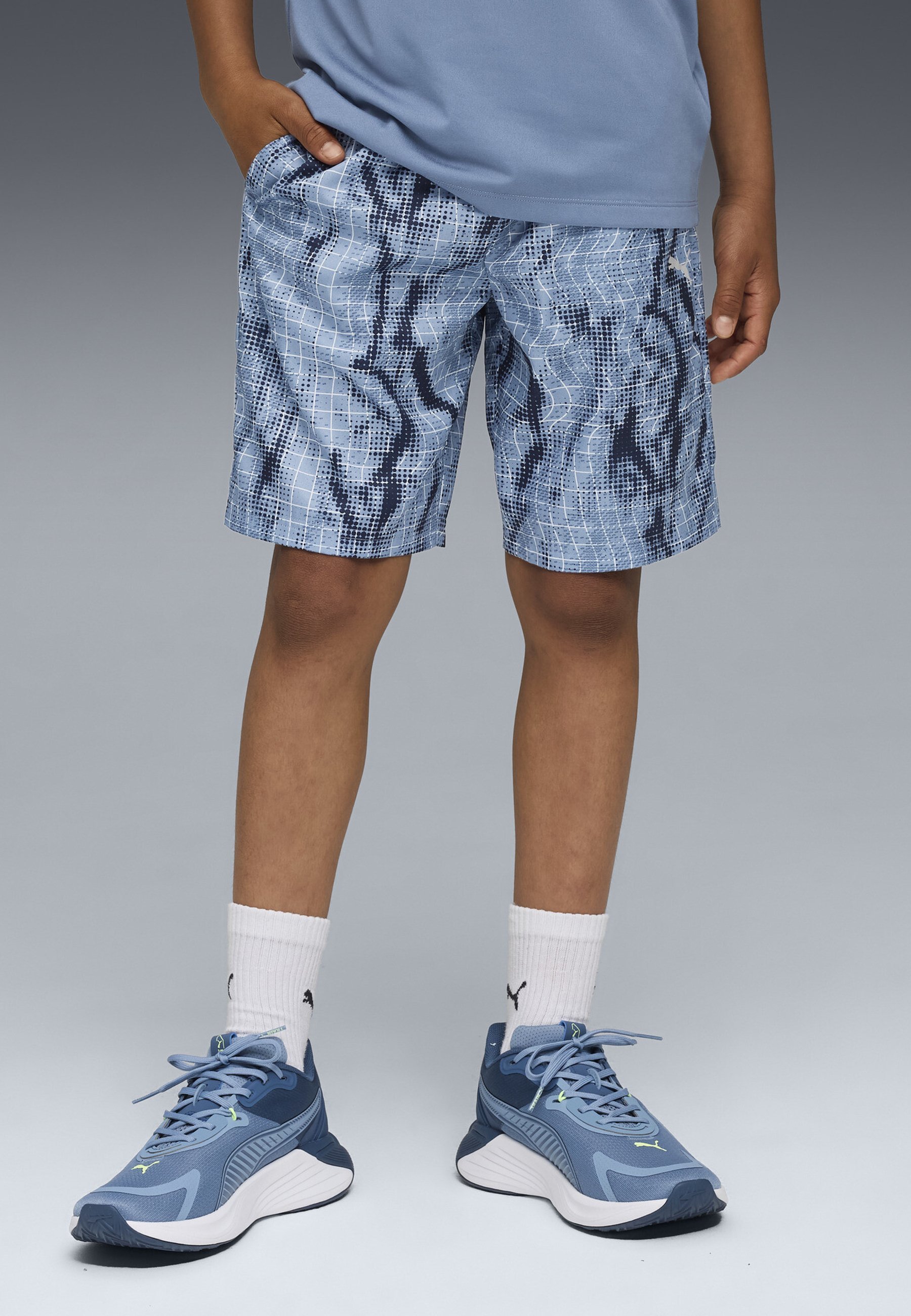 Puma TAD ESS AOP - Sportshorts - koelblauw