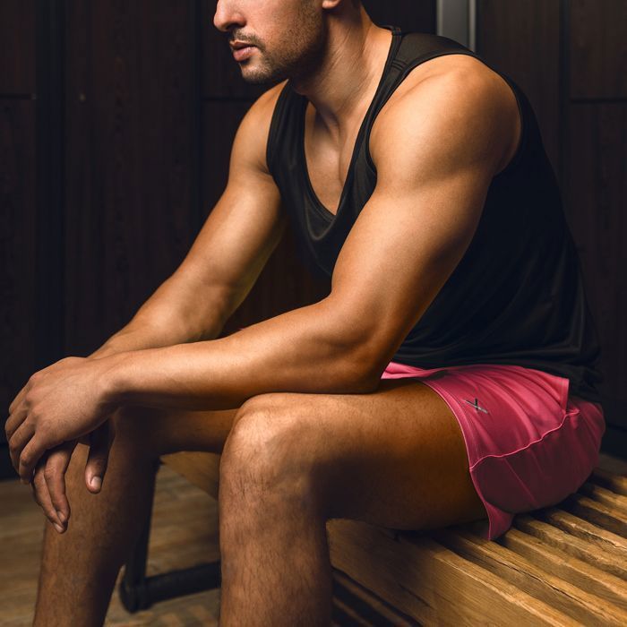 CFLEX Herren Fitnessshort Kurze Sportslang - Rood XL