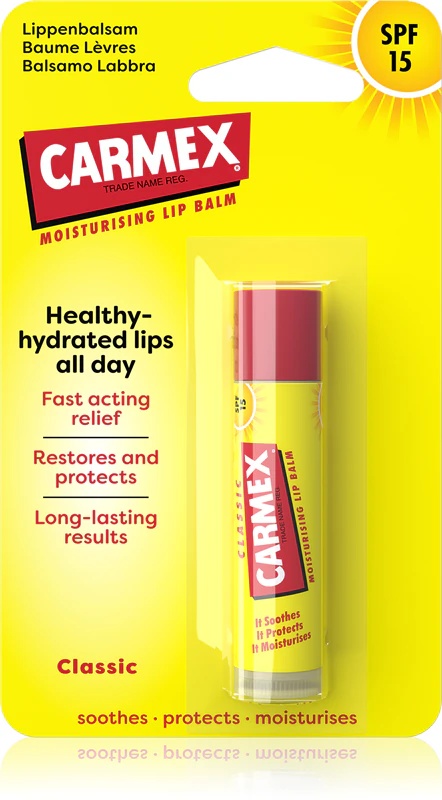 Carmex Classic mitrinošais lūpu balzama zīmulis SPF 15