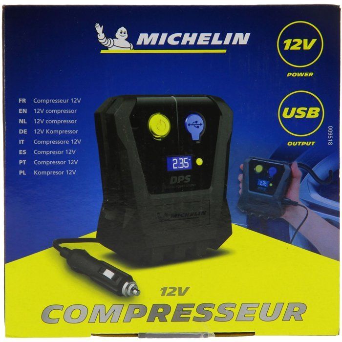 Compresseur mini 12V digital - MICHELIN - Gonflage de 0.05 bars jusqu'à 3.5 bars