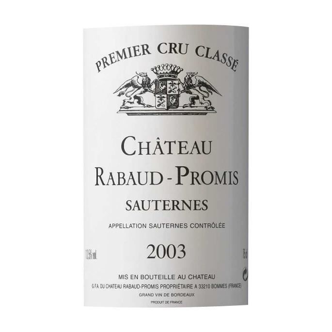 Château Rabaud-Promis 2017 Sauternes 1er Cru Classé - Vino Blanco Burdeos