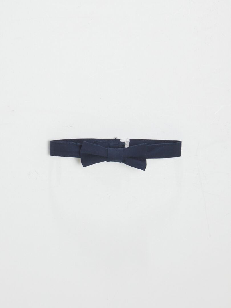 Camisa branca + gravata borboleta - 2 peças - branco