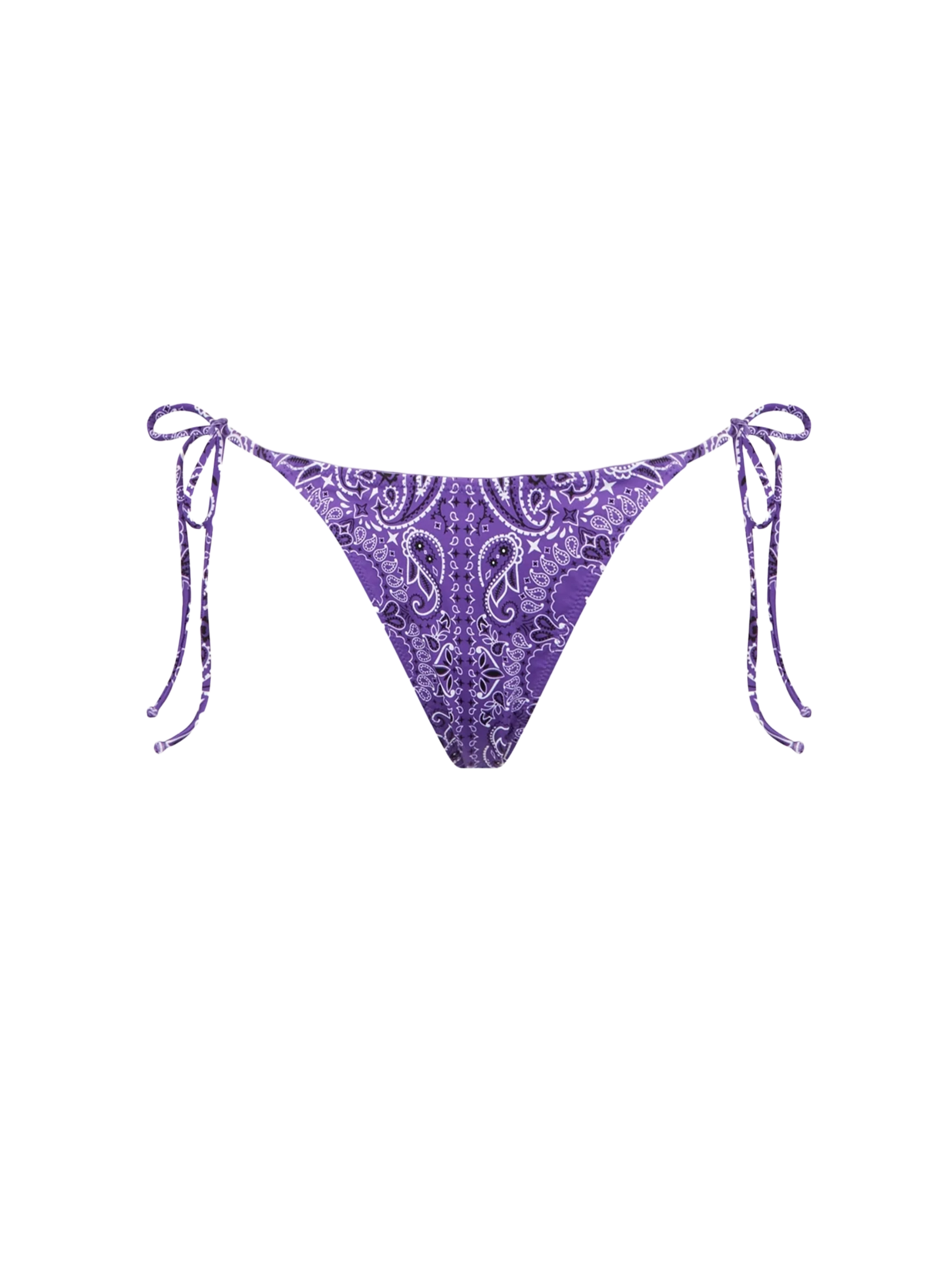 Dameszwembroekje met hoge taille en bandana-print