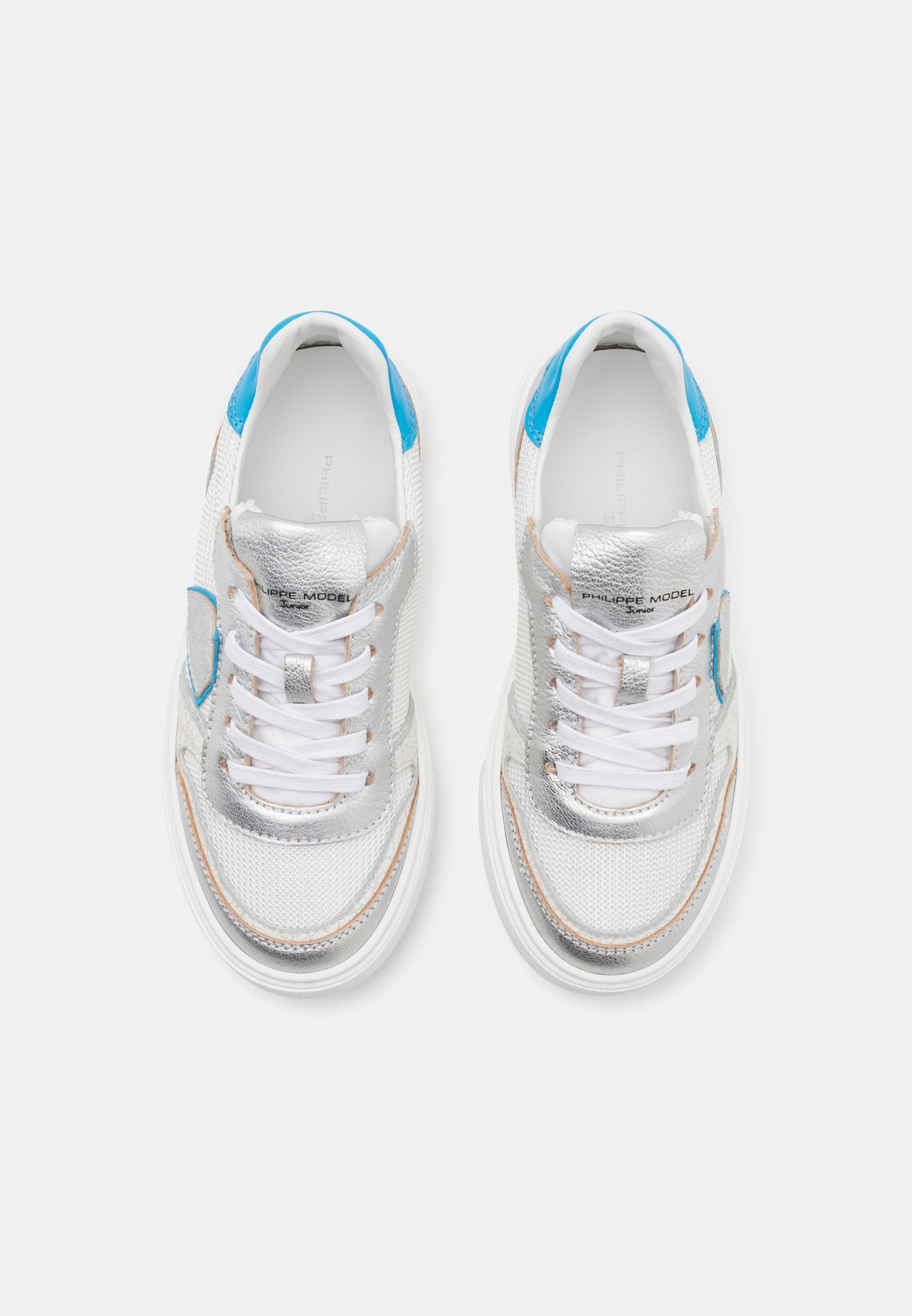 Philippe Modell UNISEX - Sneaker - weiß/silber/hellblau