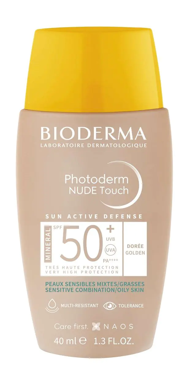 Bioderma Photoderm Nude Touch Mineral Ochronny podkład mineralny SPF 50+, Ciemny