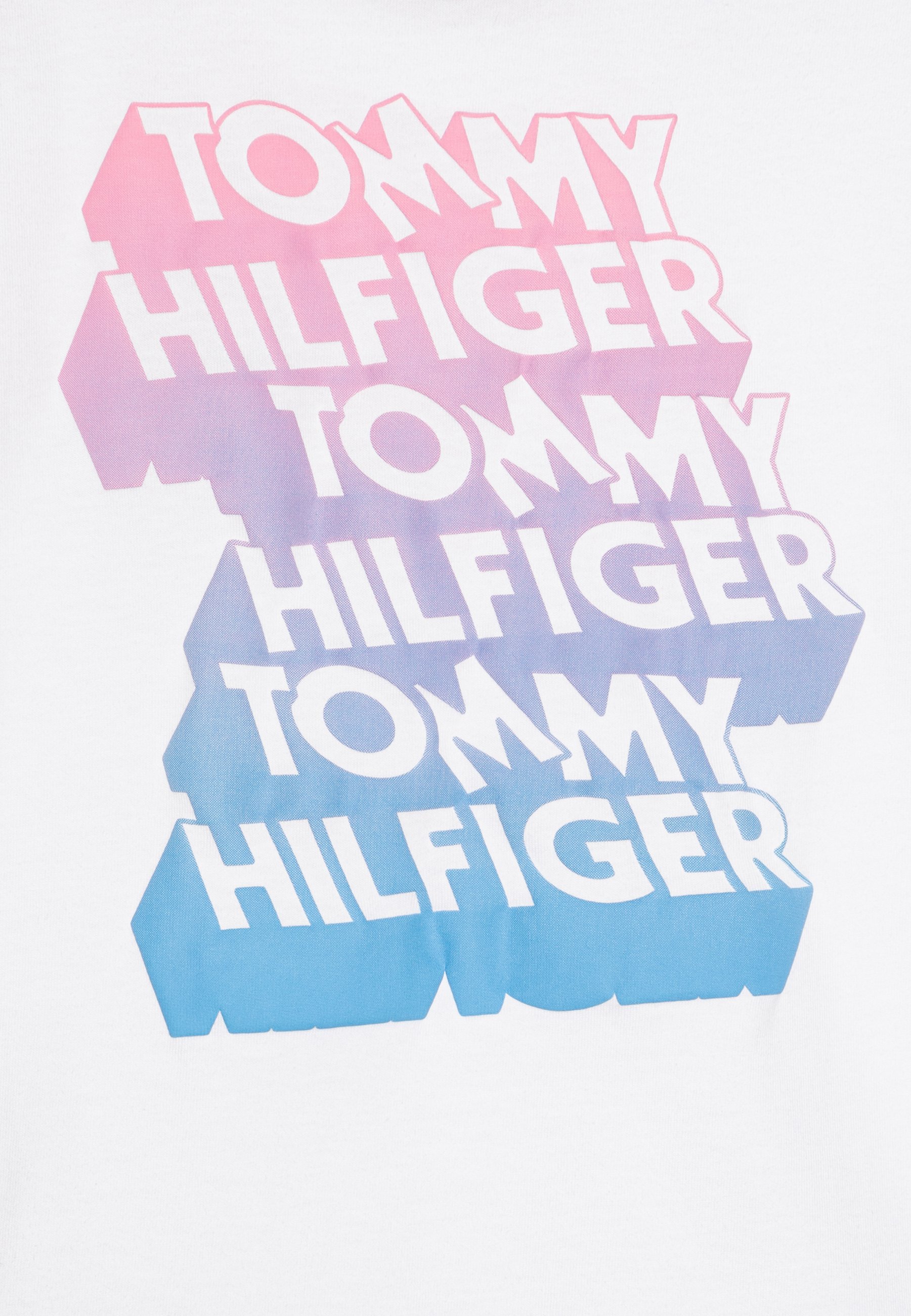 Tommy Hilfiger GRAFITTI RAISED PRINT UNISEX - Koszulka z nadrukiem - biała