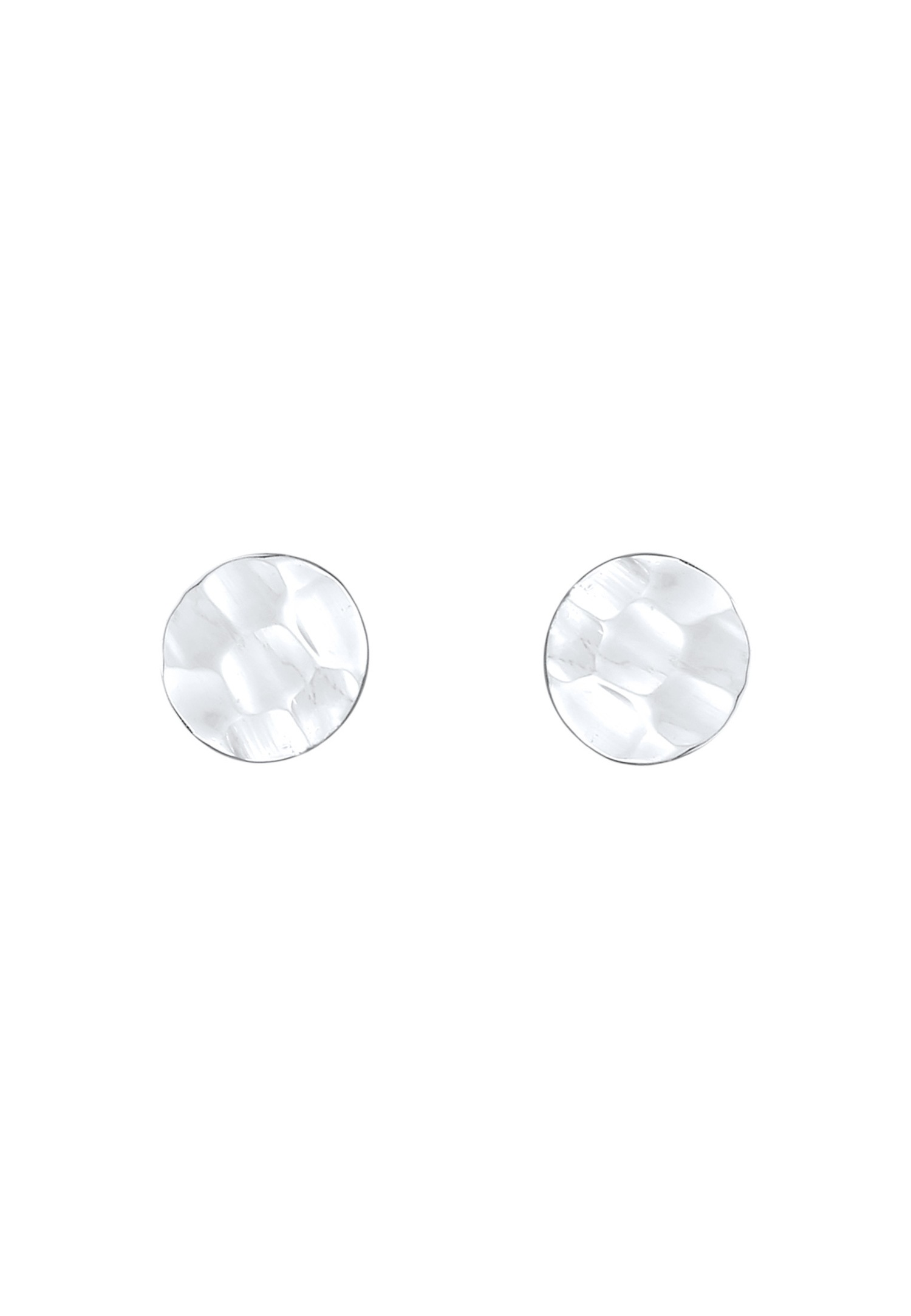 Elli Femmes Clous d'oreilles Cercle Martelé Organique en Argent Sterling 925