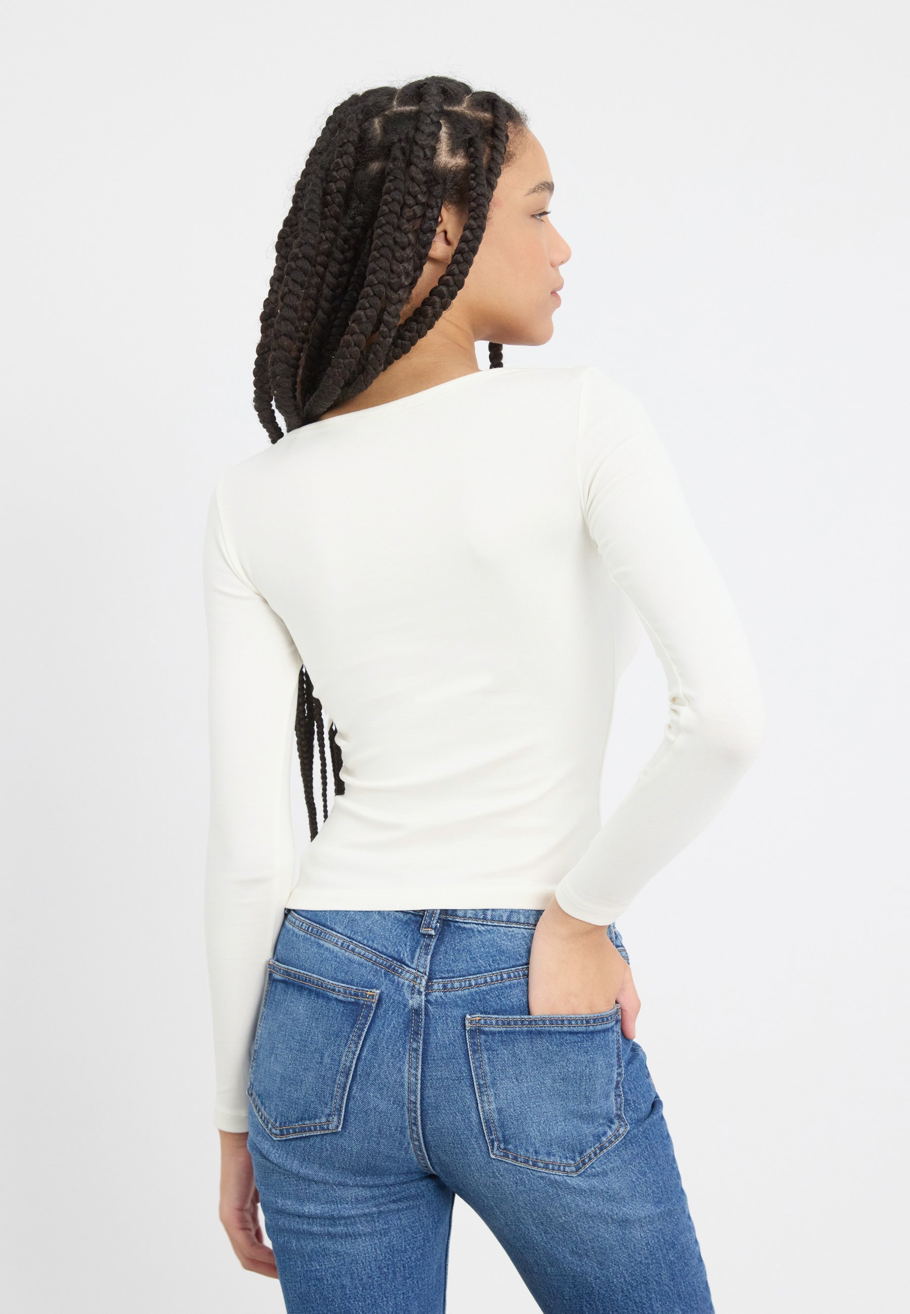 Even&Odd 2-pack - Top met lange mouwen - zwart/gebroken wit