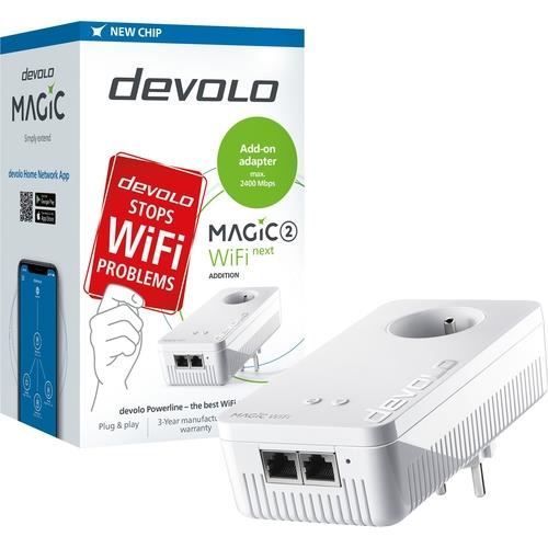 Powerline-adapter - DEVOLO - Magic 2 WiFi next - 1200 Mbit/s - 2 Ethernet-poorten - Dual-band WiFi