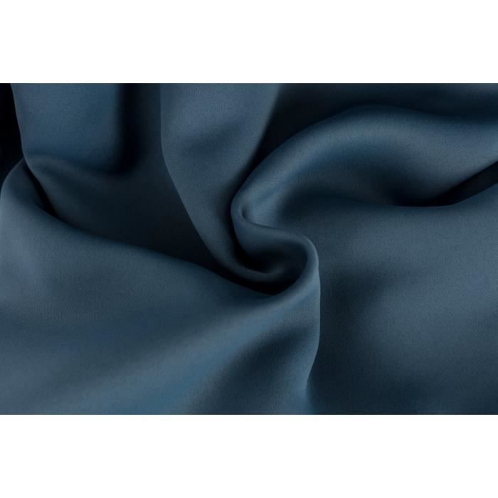 Cortinas opacas - Juego de 2 - Azul - 135 x 240 cm - Ojales metálicos
