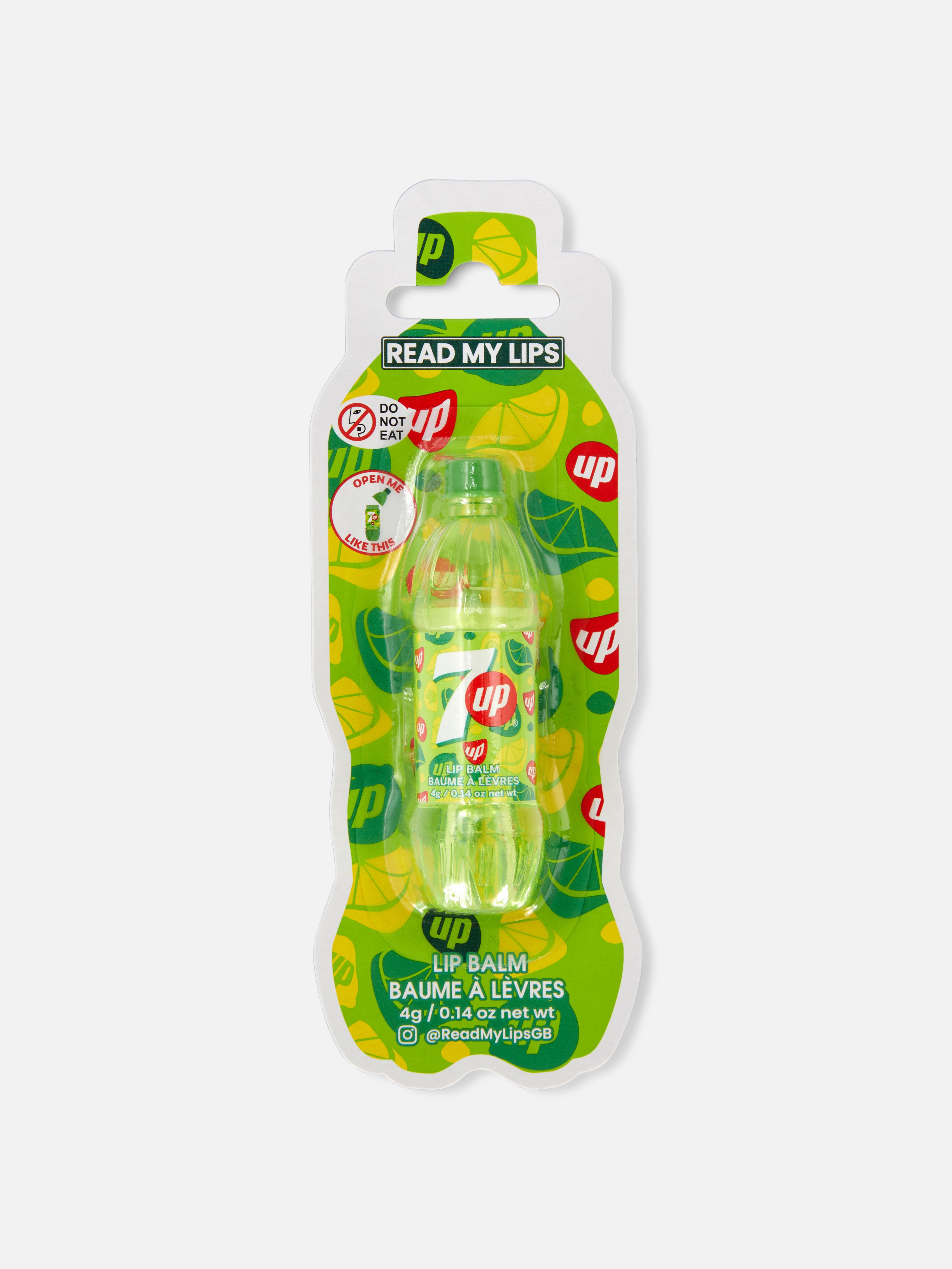 Balsam de buze 7up, sticlă Sticla 7up pe care vrei să o ai mereu la îndemână Un balsam de buze drăguț într-un dozator drăguț cu sticlă 7up