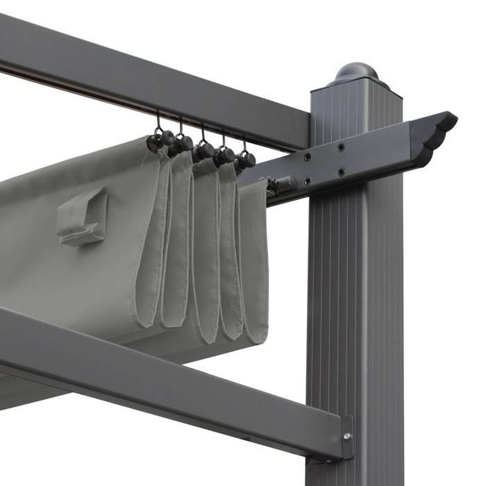 Cobertura cinza para gazebo Murum de 3x4m - cobertura de pérgola de substituição.