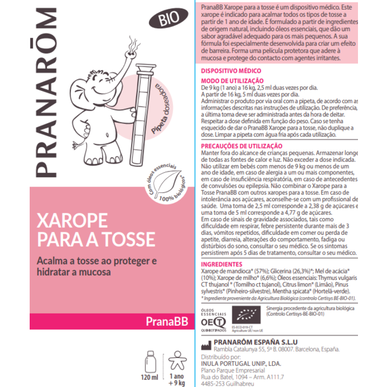 Pranarôm sirup proti kašli PranaBB zklidňuje krční sirup pro děti 120 ml 120 ml