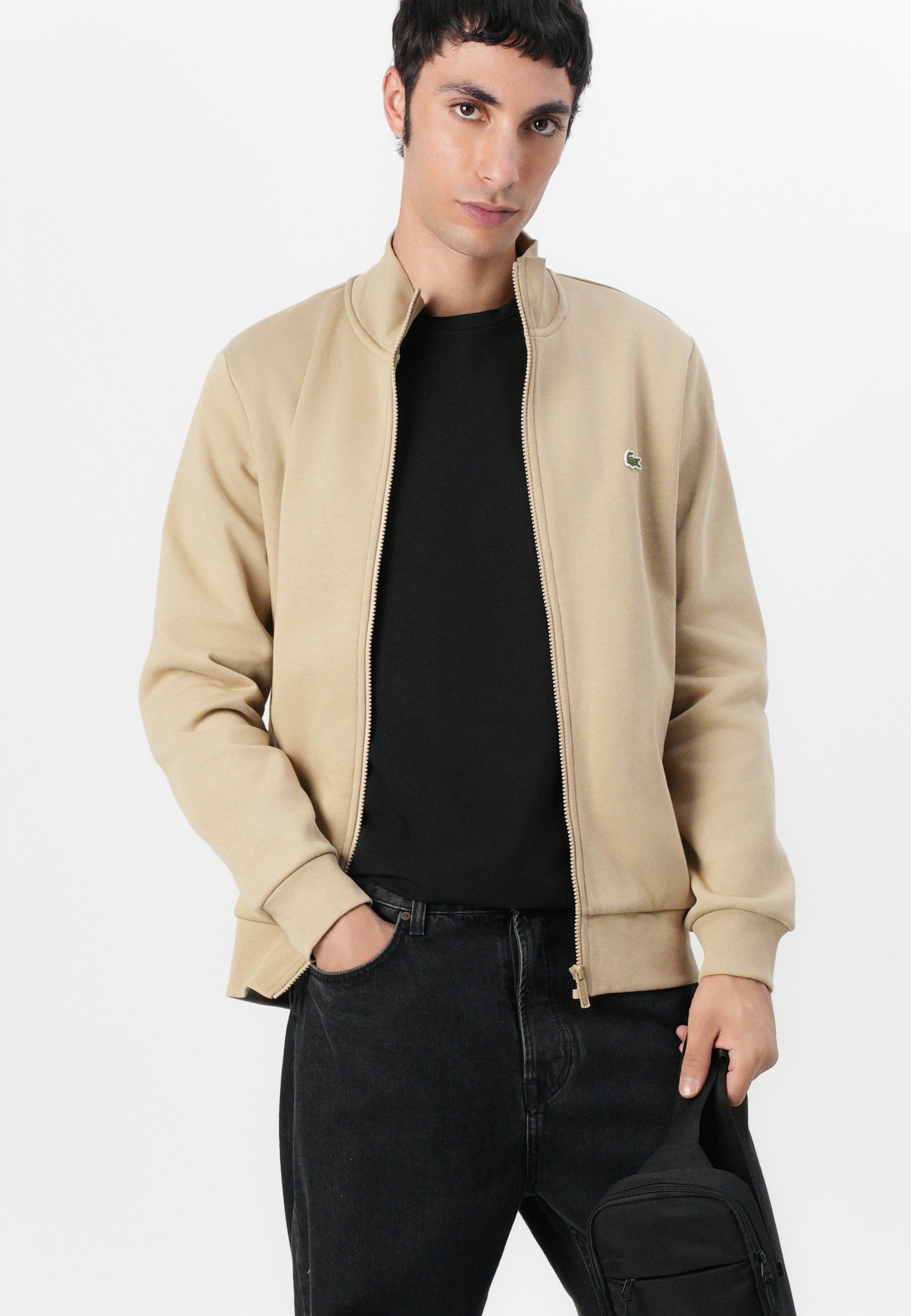 Lacoste UNISEXE - Sweat-shirt zippé - beige