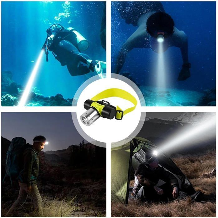Phare Sous-Marin LED Étanche, Luminosité Réglable — Idéal Pour Plongée, Pêche De Nuit Et Exploration