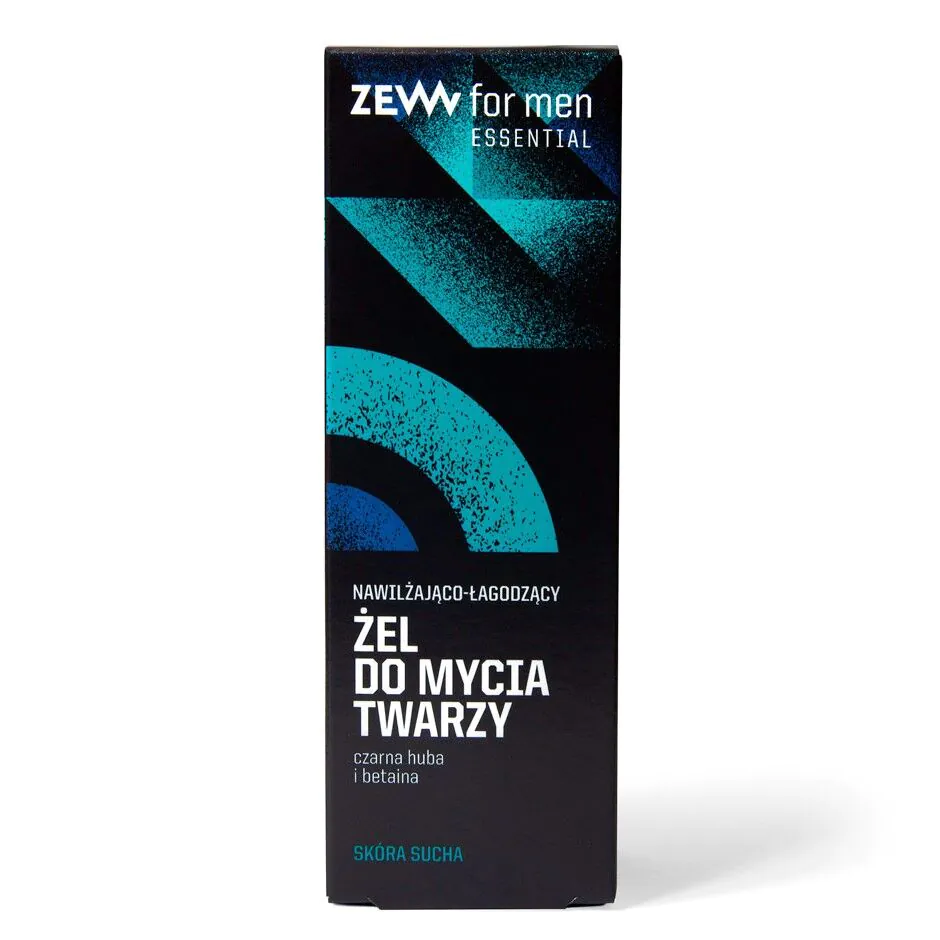 ZEW For Men z Czarną Hubą i Betainą - Nawilżająco-łagodzący Żel do mycia twarzy 100 ml