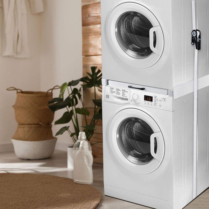 Kit de superposition - Fimei - Lave-Linge et Sèche-Linge - 60 cm - Plateau Coulissant - Installation Rapide