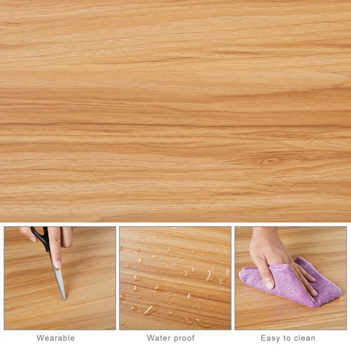 Mesa de comedor plegable Mondeer, mesa plegable con 1 cajón y 2 estantes, mesa de cocina para espacios pequeños, roble rojo y blanco.
