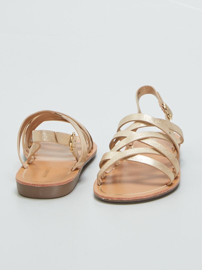 Sandalen met bandjes - GEEL