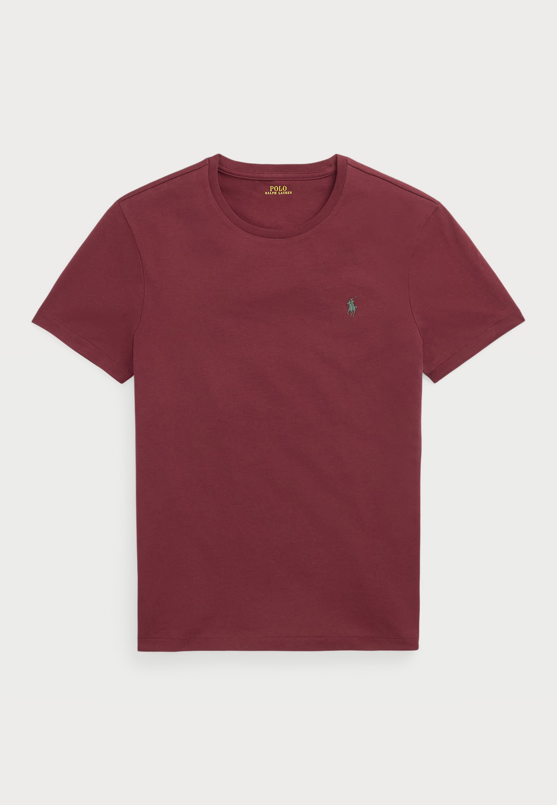 Polo Ralph Lauren CUSTOM SLIM FIT JERSEY CREWNECK T-SHIRT - Basic T-Shirt - Rotwein