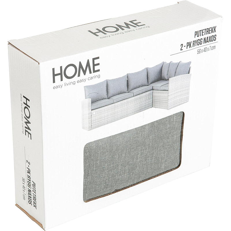 Kissenbezüge für Zuhause, 2er-Pack, Rückseite, Naxos