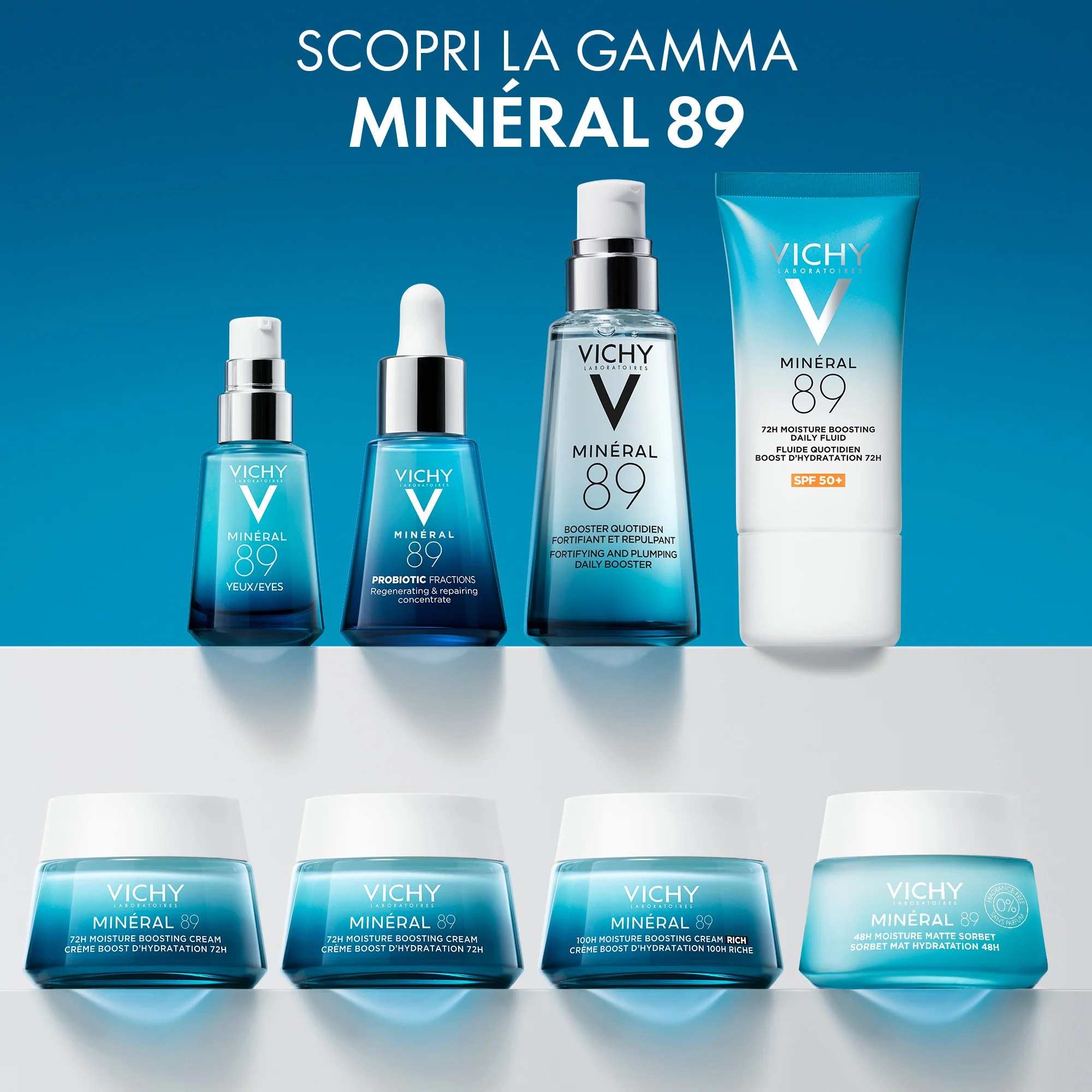 VICHY Vichy Mineral 89 crème voor de vette huid 50 ml hydraterend