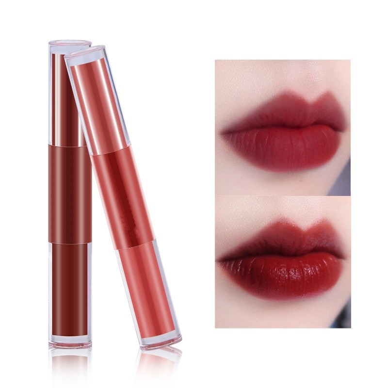 Impression de votre logo et nom. Gloss à lèvres mat double embout, brillance sexy, maquillage, rouge à lèvres liquide, longue tenue, pigmentation, gloss scintillant.