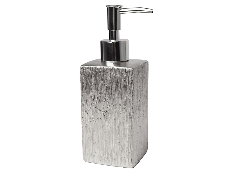 Dozownik do mydła ceramiczny Floss 360 ml srebrny