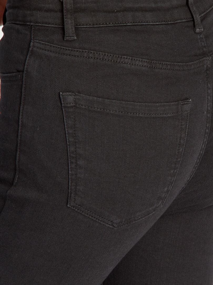 Calça jeans skinny de cintura alta - PRETA