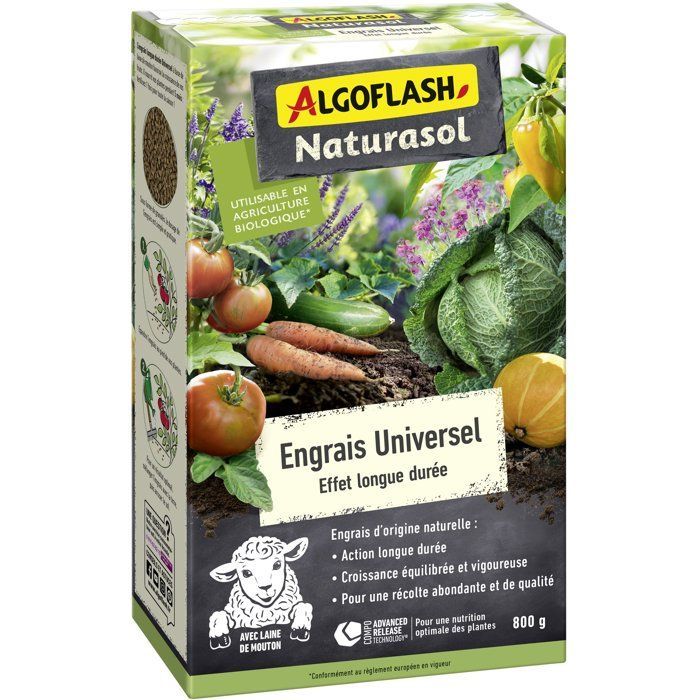 Engrais universel - ALGOFLASH NATURASOL - Longue durée - 800 g - UAB