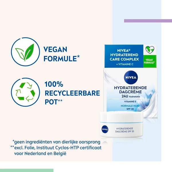 NIVEA mitrinošs dienas krēms ar SPF30<br>50ml - normālai un kombinētai ādai