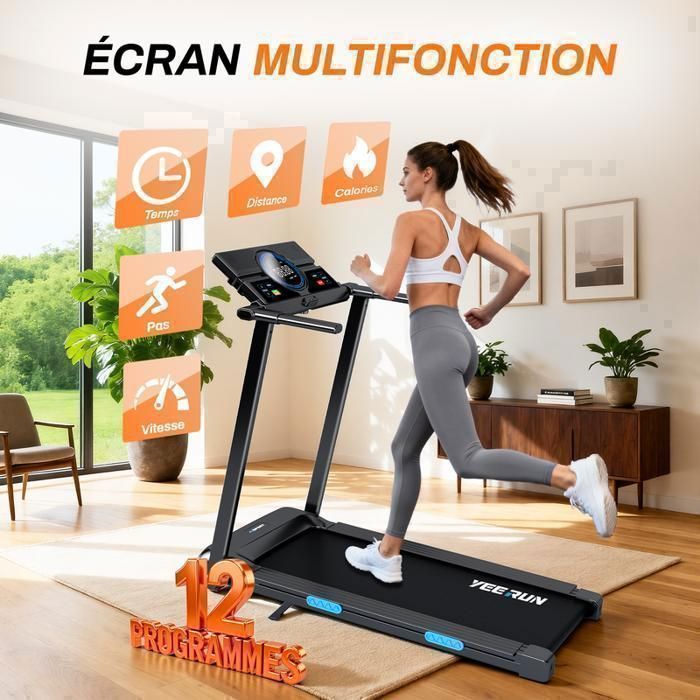 Loopband - YEE RUN - YEE RUN - Opvouwbaar - 2,5 pk motor - 12% hellingshoek