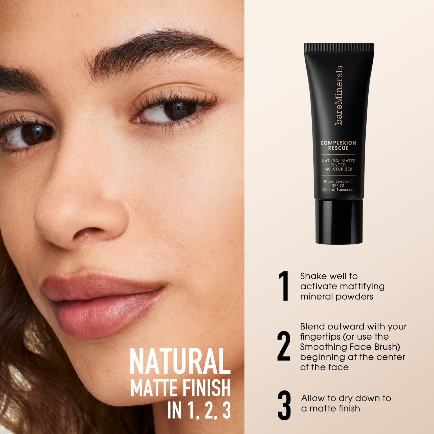 bareMinerals BB krema Complexion Rescue Natural Matte tonirana hidratantna krema s mineralnim SPF30 - 35 ml
