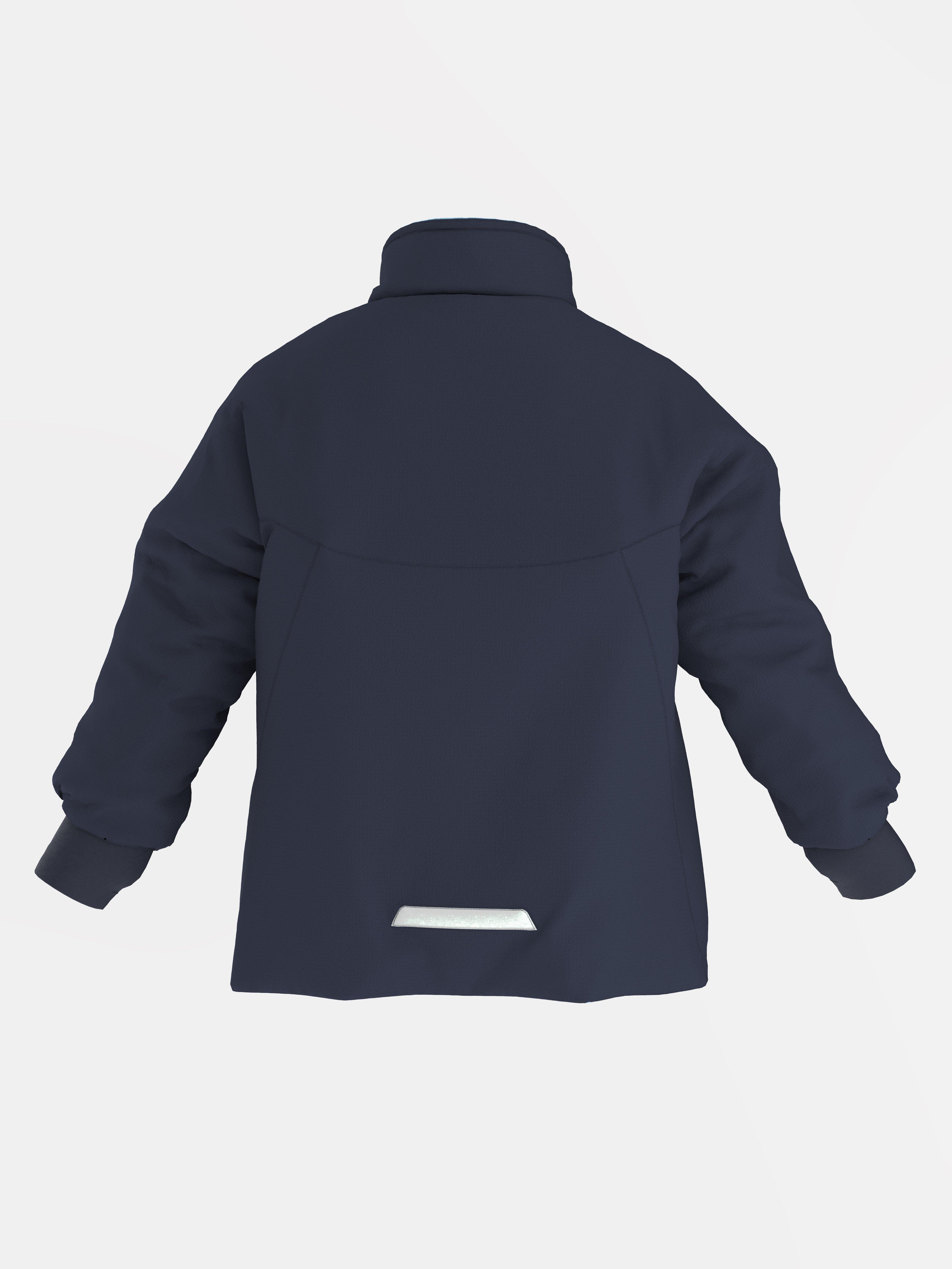 Chaqueta ligera acolchada e impermeable – Ropa deportiva infantil, color azul marino oscuro.