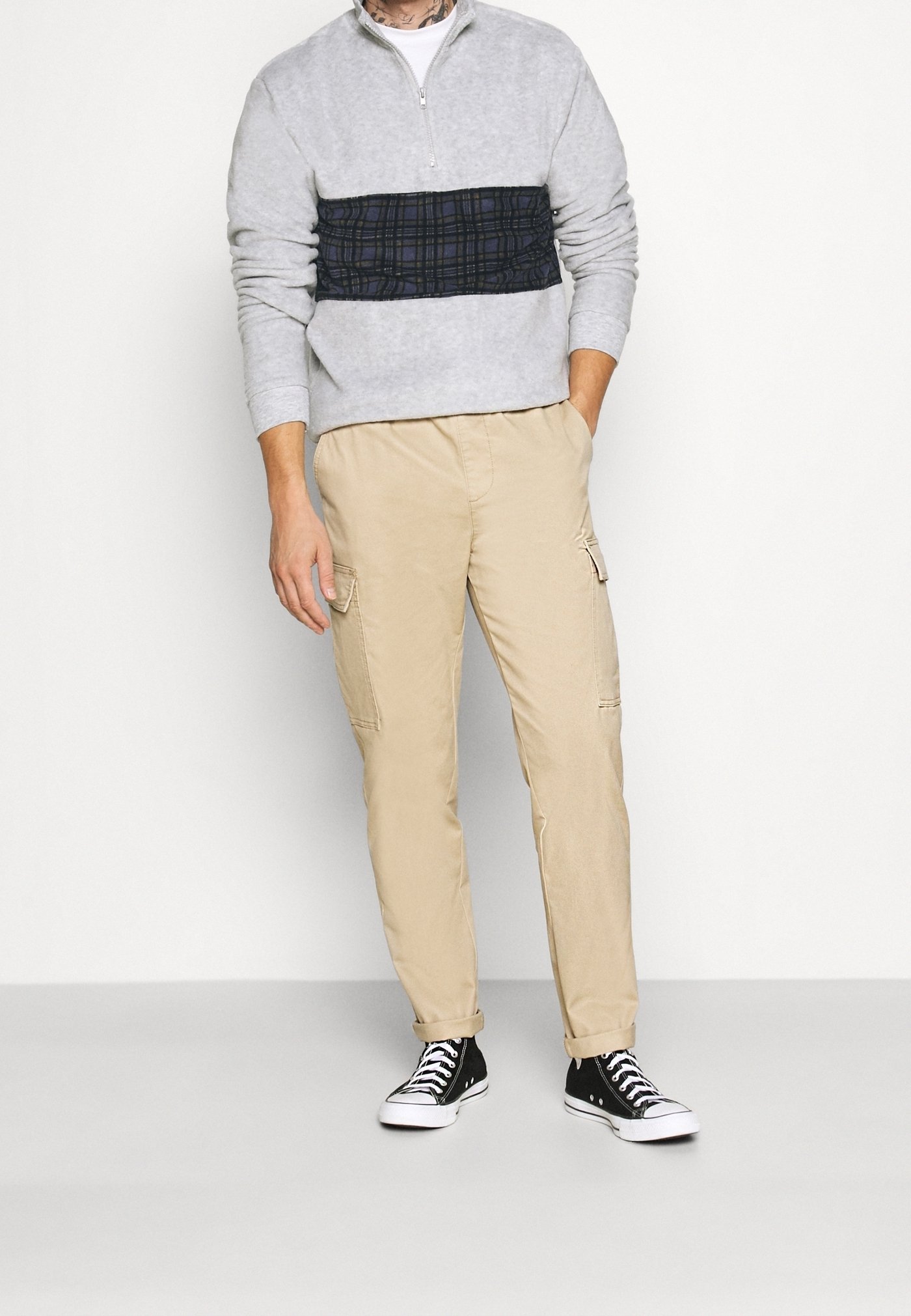 Brave Soul fleece trui - grijs