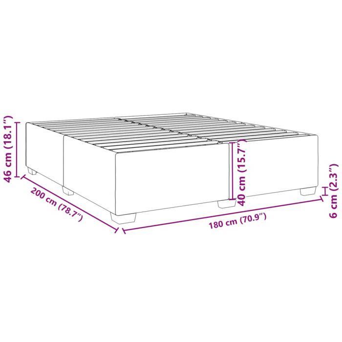 Letto matrimoniale CHIC per adulti - 180x200 cm Struttura letto nera 180x200 cm velluto #Sara92127