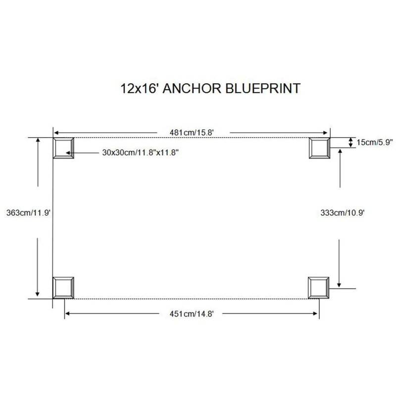 Alexander aluminium tuinpaviljoen van 4,8 m breed x 3,6 m diep