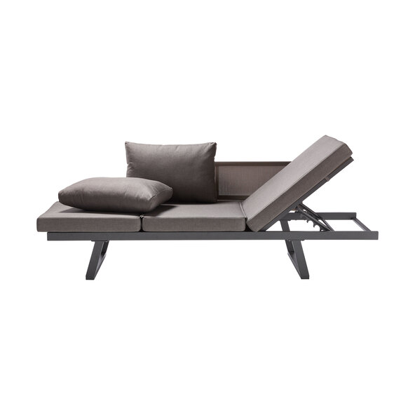 Pat de grădină din aluminiu, inclusiv perne, 200 cm