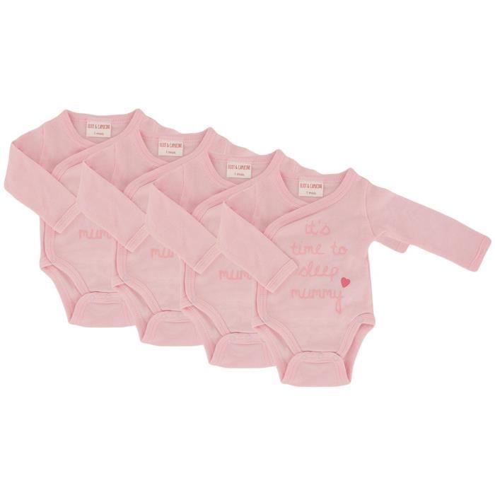Body Bébé Lot de 4 - Rose