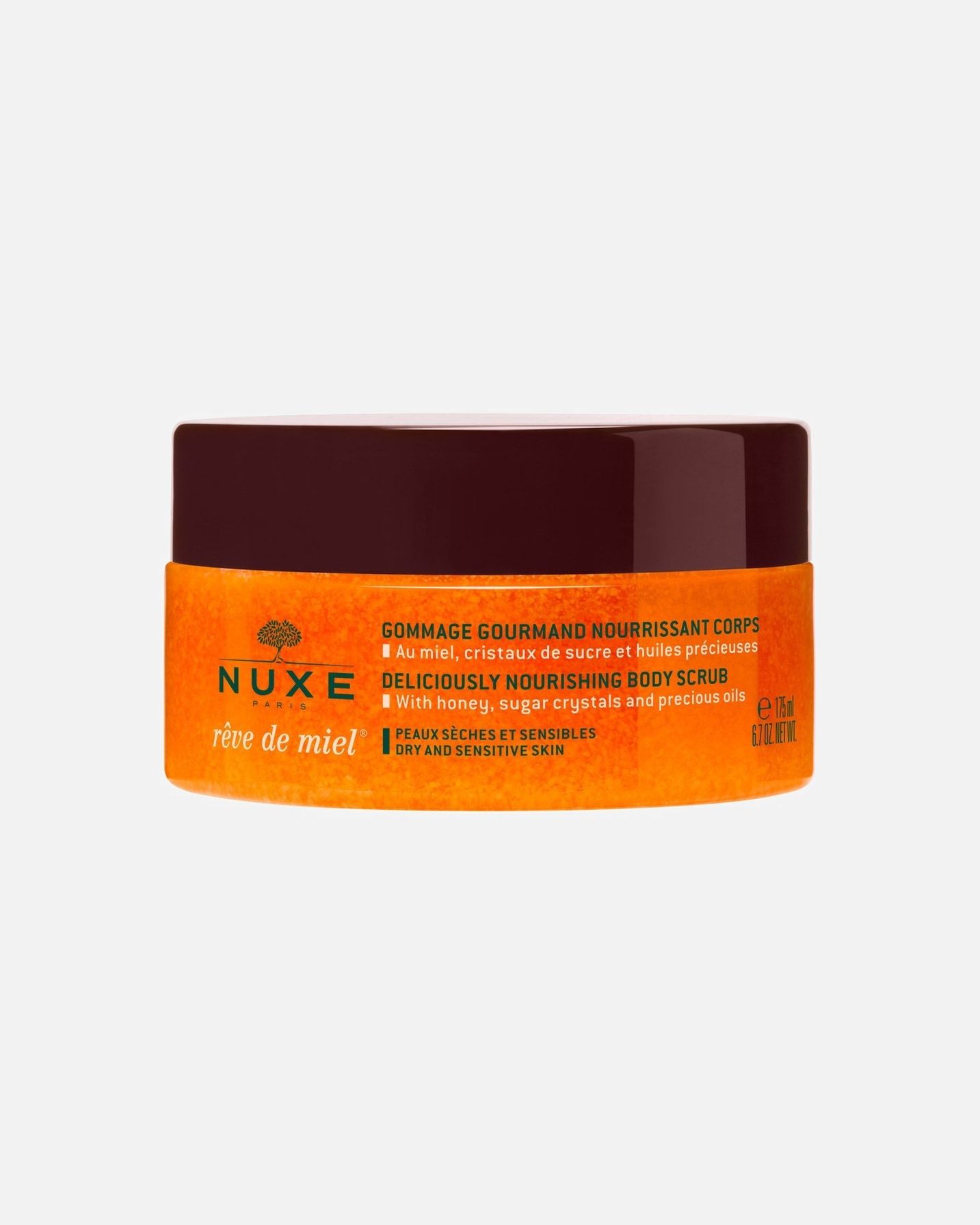 NUXE Rêve de miel® hranilni piling za telo - 175 ml